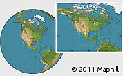 Satellite Location Map of ZIP code 77086, within the entire country