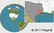 Satellite Location Map of ZIP code 77086, highlighted country, highlighted state