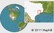 Satellite Location Map of ZIP code 77086, highlighted state