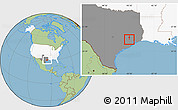 Savanna Style Location Map of ZIP code 77086, highlighted country, highlighted state