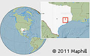 Savanna Style Location Map of ZIP code 77086, highlighted state, hill shading