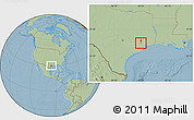 Savanna Style Location Map of ZIP code 77086, hill shading