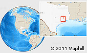 Shaded Relief Location Map of ZIP code 77086, highlighted state