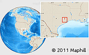 Shaded Relief Location Map of ZIP code 77086
