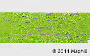 Physical Panoramic Map of ZIP code 77086