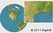 Satellite Location Map of ZIP code 77089