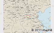 Shaded Relief Map of ZIP code 77089