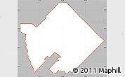 Gray Simple Map of ZIP code 77089