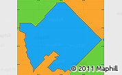 Political Simple Map of ZIP code 77089