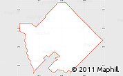 Silver Style Simple Map of ZIP code 77089