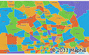 Political 3D Map of ZIP code 77090