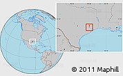 Gray Location Map of ZIP code 77090