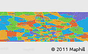 Political Panoramic Map of ZIP code 77090