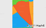 Political Simple Map of ZIP code 77090