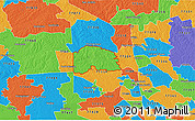 Political 3D Map of ZIP code 77316