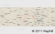 Shaded Relief Panoramic Map of ZIP code 77316