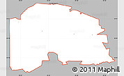 Gray Simple Map of ZIP code 77316, cropped outside