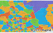 Political 3D Map of ZIP code 77339