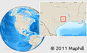 Shaded Relief Location Map of ZIP code 77378