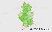 Political Shades Map of ZIP codes starting with 774, cropped outside