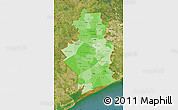 Political Shades Map of ZIP codes starting with 774, satellite outside