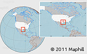 Gray Location Map of ZIP code 77423, highlighted country, highlighted county, within the entire country, hill shading