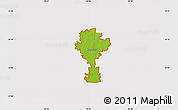 Physical Map of ZIP code 77445, cropped outside