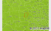 Physical Map of ZIP code 77449