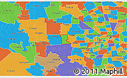 Political 3D Map of ZIP code 77450