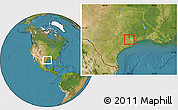 Satellite Location Map of ZIP code 77450