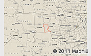 Shaded Relief Map of ZIP code 77450