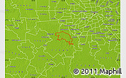 Physical Map of ZIP code 77479
