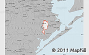 Gray Map of ZIP code 77510