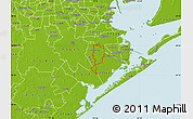 Physical Map of ZIP code 77510