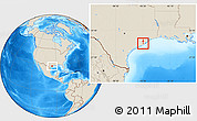Shaded Relief Location Map of ZIP code 77566