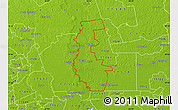 Physical Map of ZIP code 77575