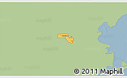 Savanna Style 3D Map of ZIP code 77581, single color outside