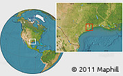 Satellite Location Map of ZIP code 77581