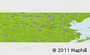 Physical Panoramic Map of ZIP code 77581