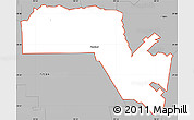 Gray Simple Map of ZIP code 77581
