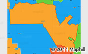 Political Simple Map of ZIP code 77581
