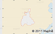 Classic Style Map of ZIP code 77583, single color outside