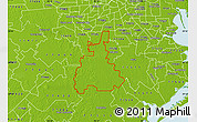 Physical Map of ZIP code 77583