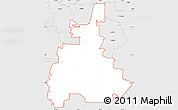 Silver Style Simple Map of ZIP code 77583