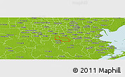 Physical Panoramic Map of ZIP code 77584