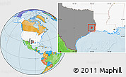 Political Location Map of ZIP code 77625, highlighted country, highlighted state
