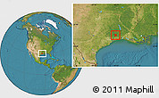 Satellite Location Map of ZIP code 77625