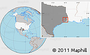 Gray Location Map of ZIP code 77706, highlighted country, highlighted state