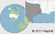 Savanna Style Location Map of ZIP code 77706, highlighted country, highlighted state