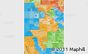 Political Shades 3D Map of ZIP codes starting with 780